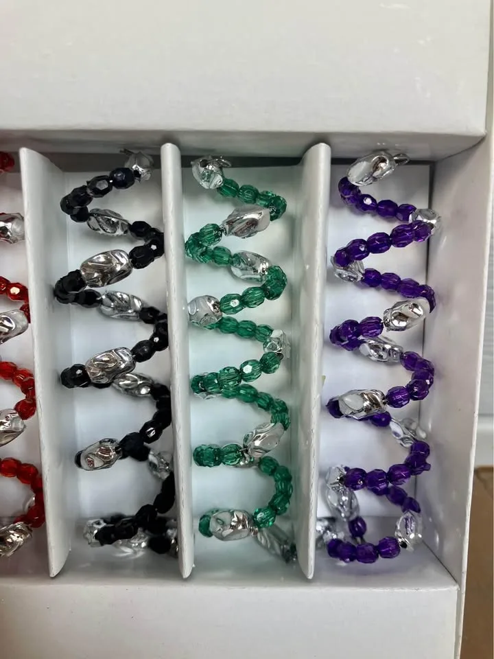 Stemware Bracelets Beaded Jewels Set Of 6 - New In Box image indicator(7)