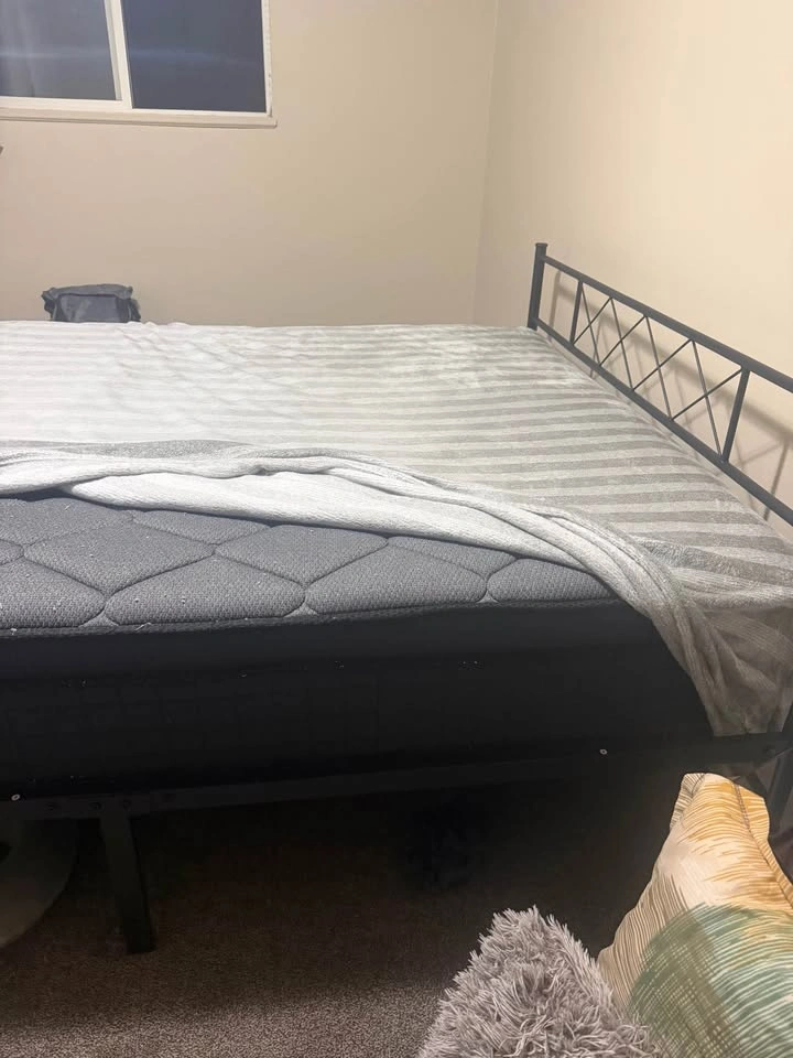 Queen size bed with box spring mattress - photo 3