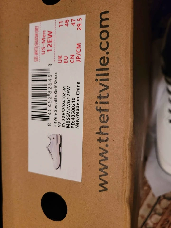 Brand New FitVille SpeedEx Men's Golf Shoes V3 – Size 12EW - photo 3