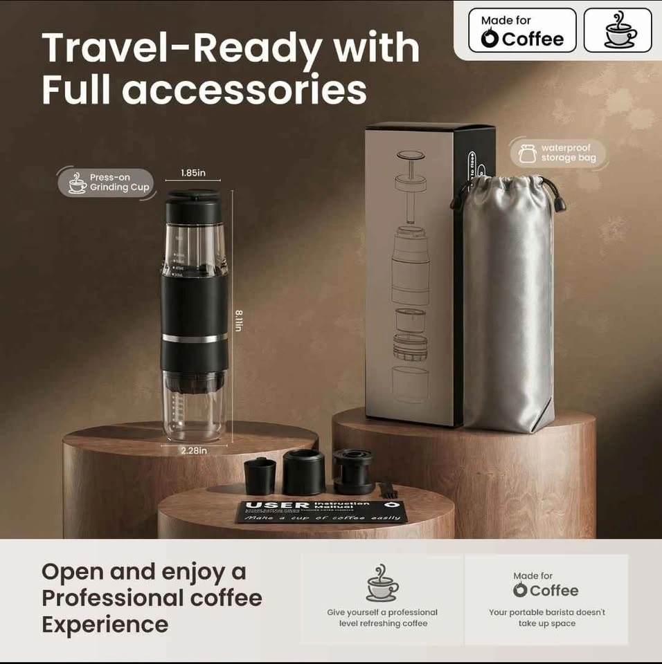 BRAND NEW WENDLON Mini Brew Portable Espresso Maker - photo 3