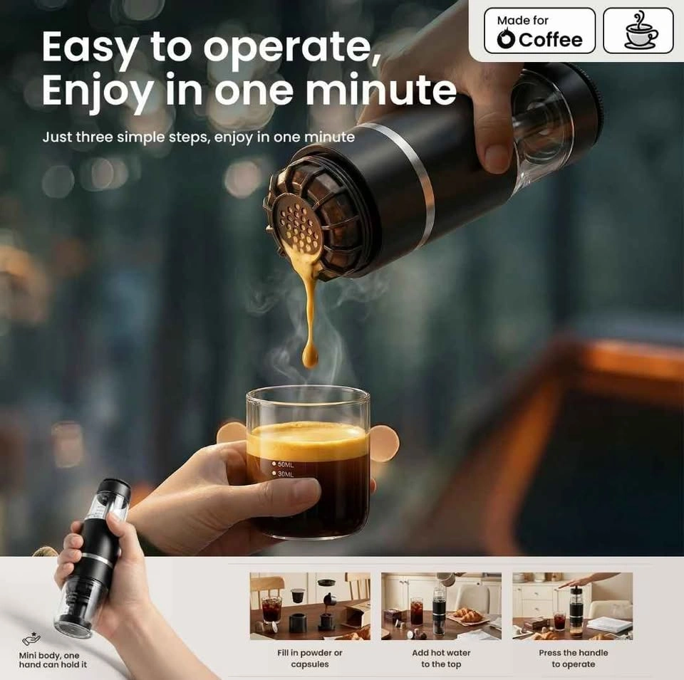 BRAND NEW WENDLON Mini Brew Portable Espresso Maker - photo 4