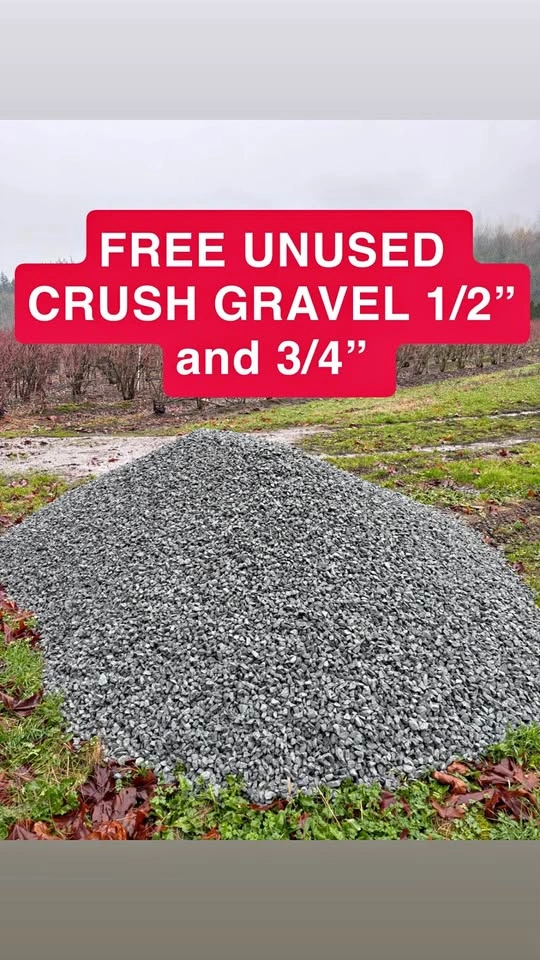 FREE CLEAN virgin clear crush gravel