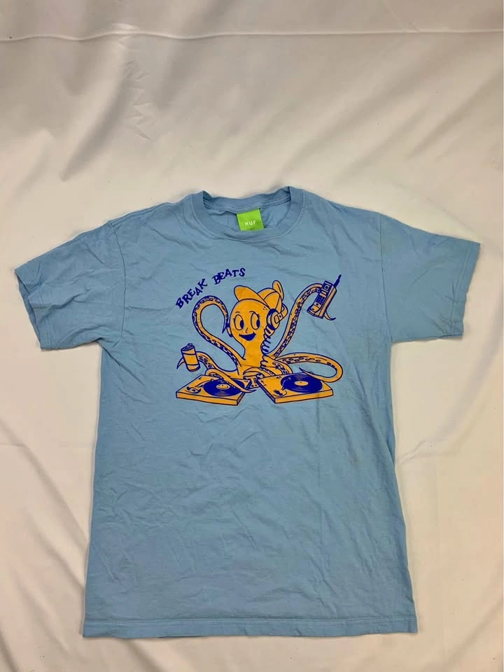 HUF Break Beats Graphic T-Shirt Size Medium