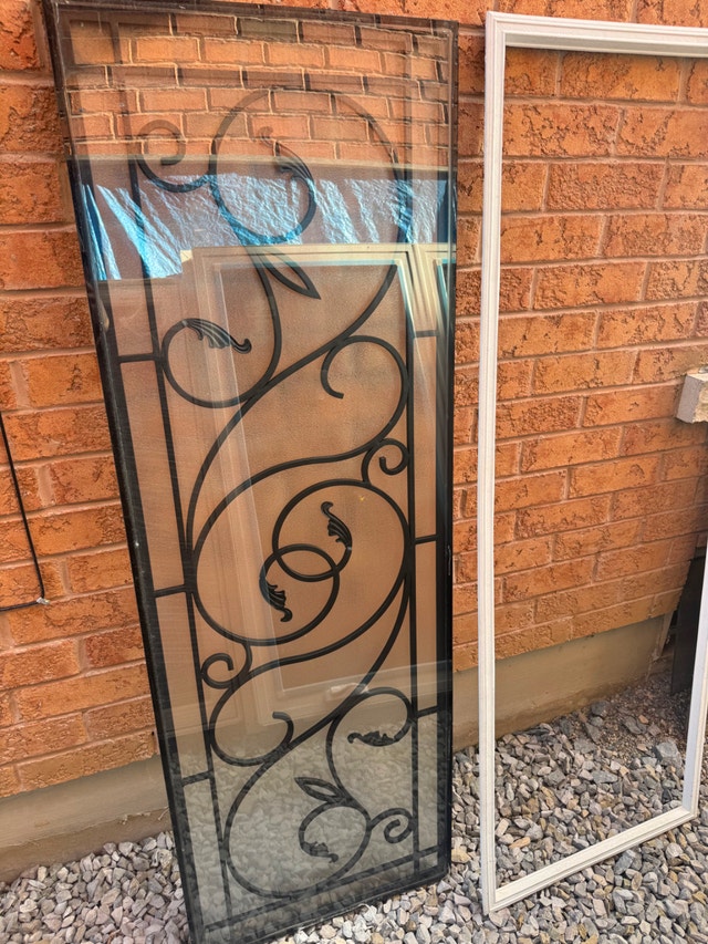 Decorative Wrought-Iron Glass Window/ Door insert