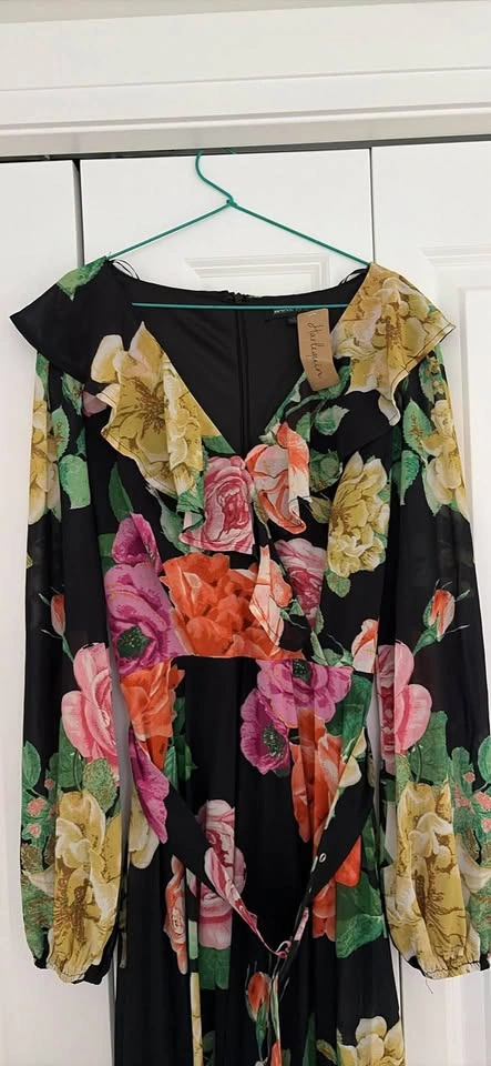 Harlequin Floral Belted Maxi Dress - photo 2