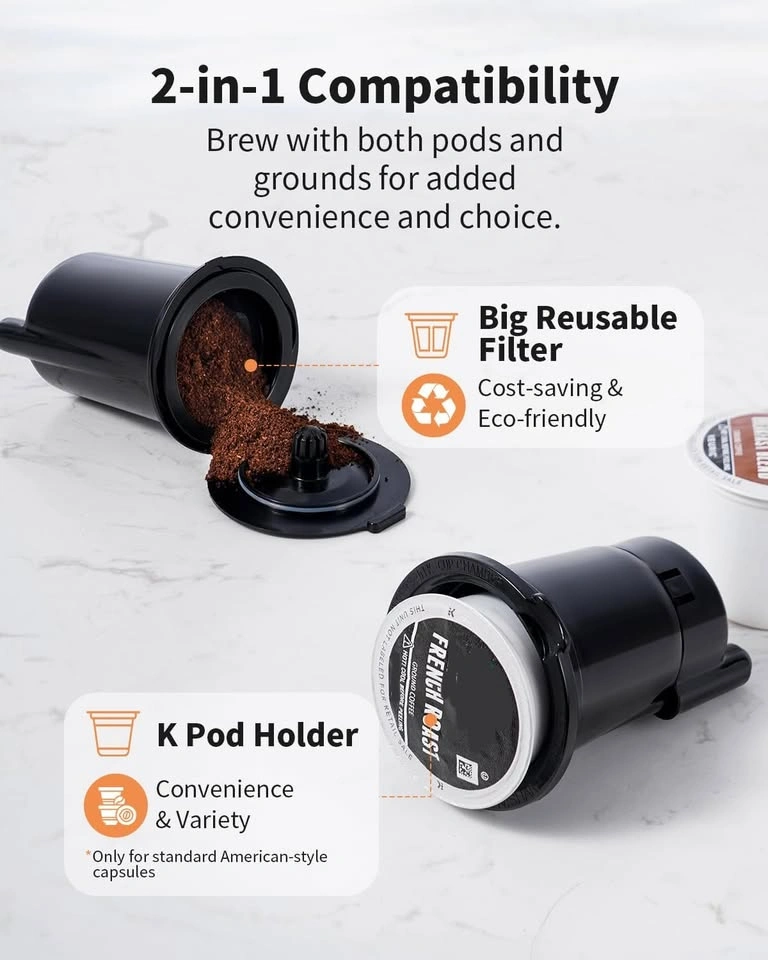 3-in-1 Hot & Iced Coffee Maker KC101B – K-Cup & Ground - photo 4