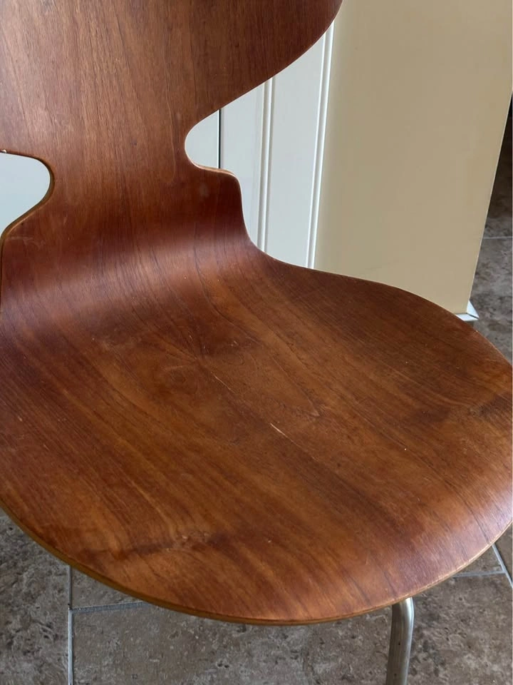 1950s Arne Jacobsen 3-Legged Teak Ant Chair (Model 3100) - photo 5