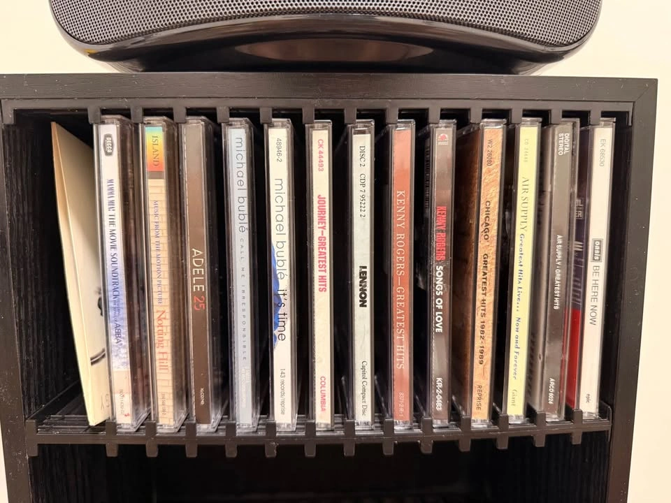 Vintage Sony CD Clock Radio & 4-Tier Storage Tower with 13 CDs - photo 3