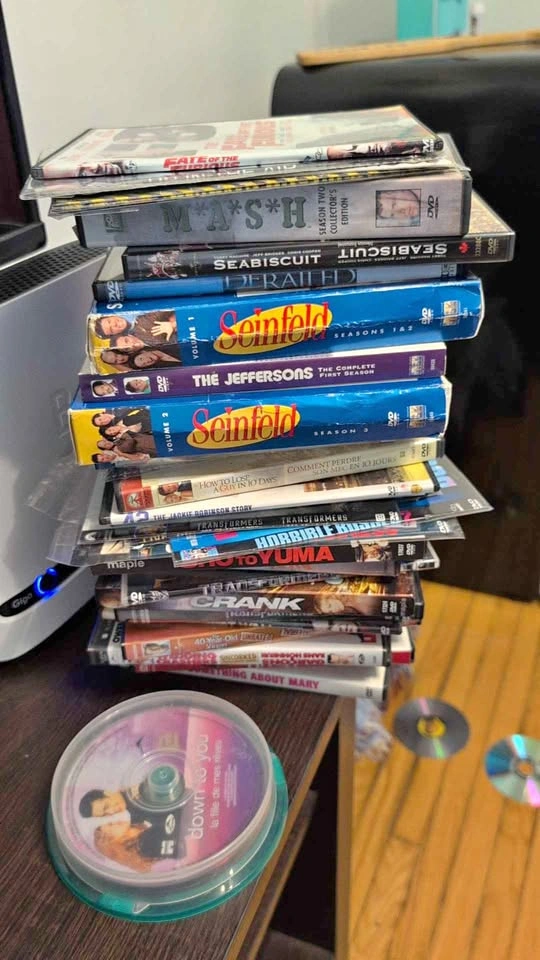 Pile of DVDs