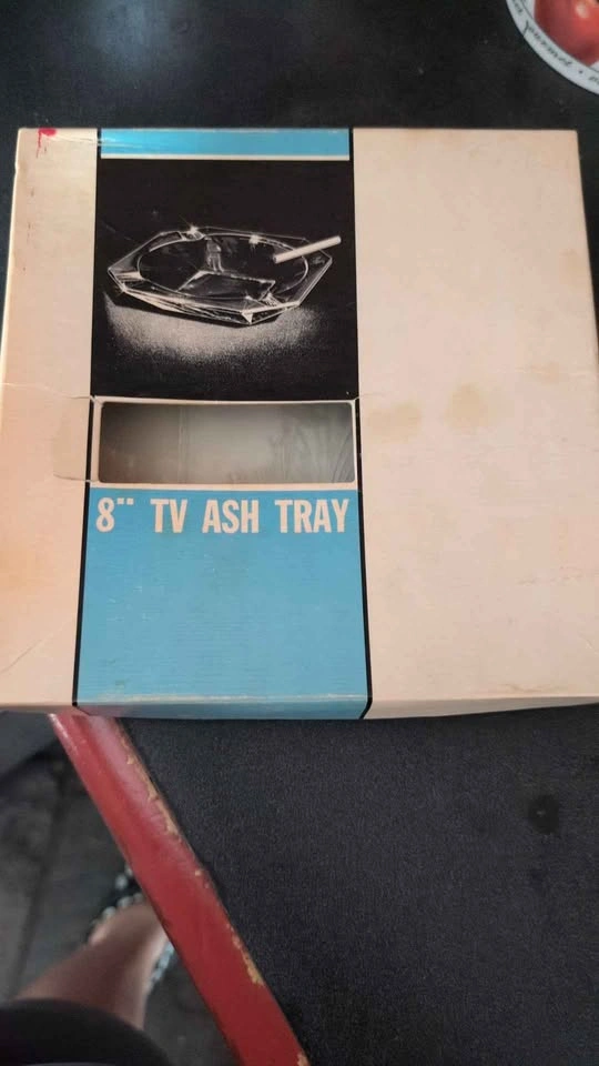 Vintage heavy glass ashtray - photo 3