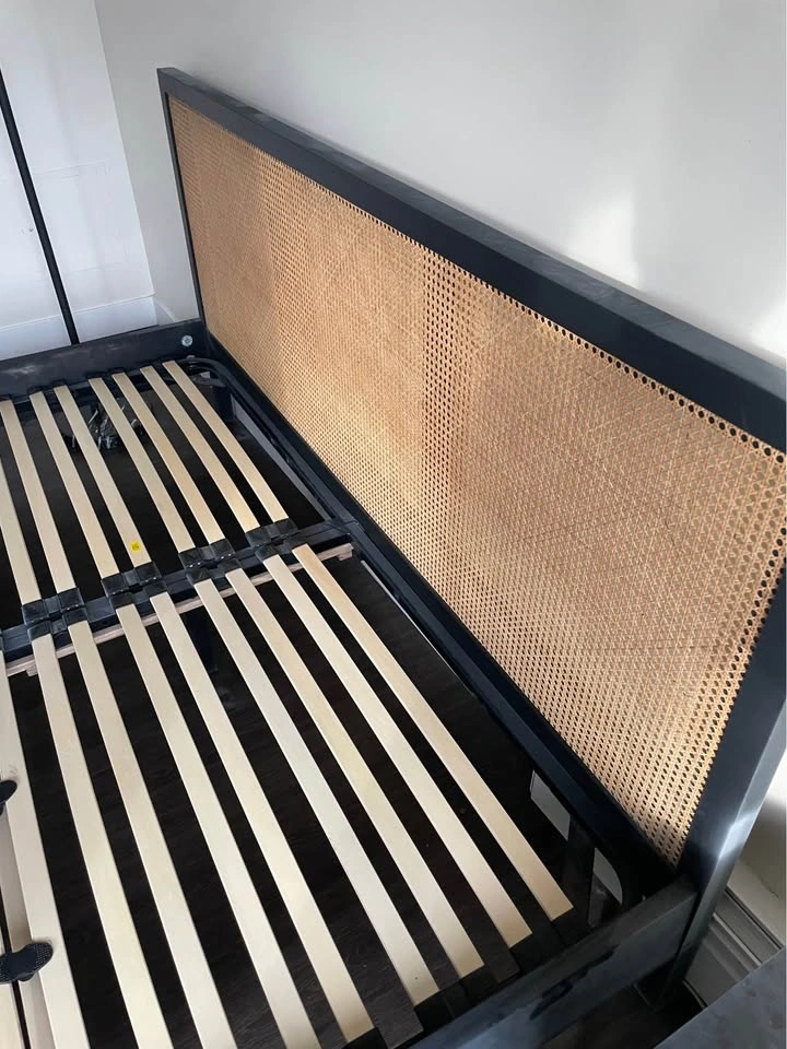 EQ3 Marcel Cane King Bed Frame + Zinus King Mattress - photo 5