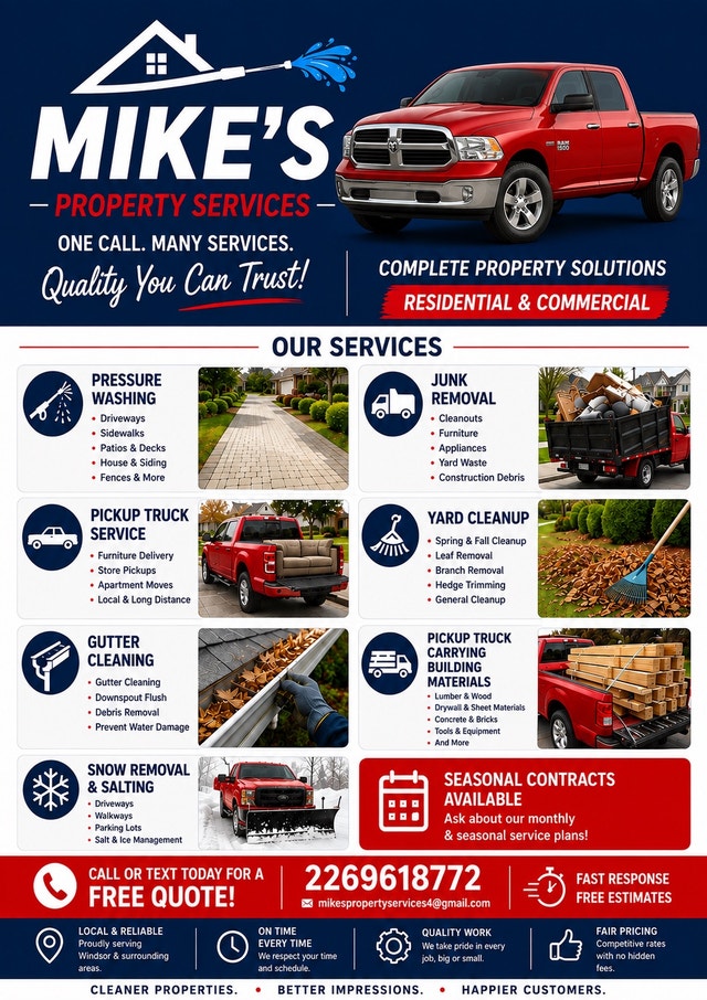 Junk removal, moving furniture, home appliances, pickup