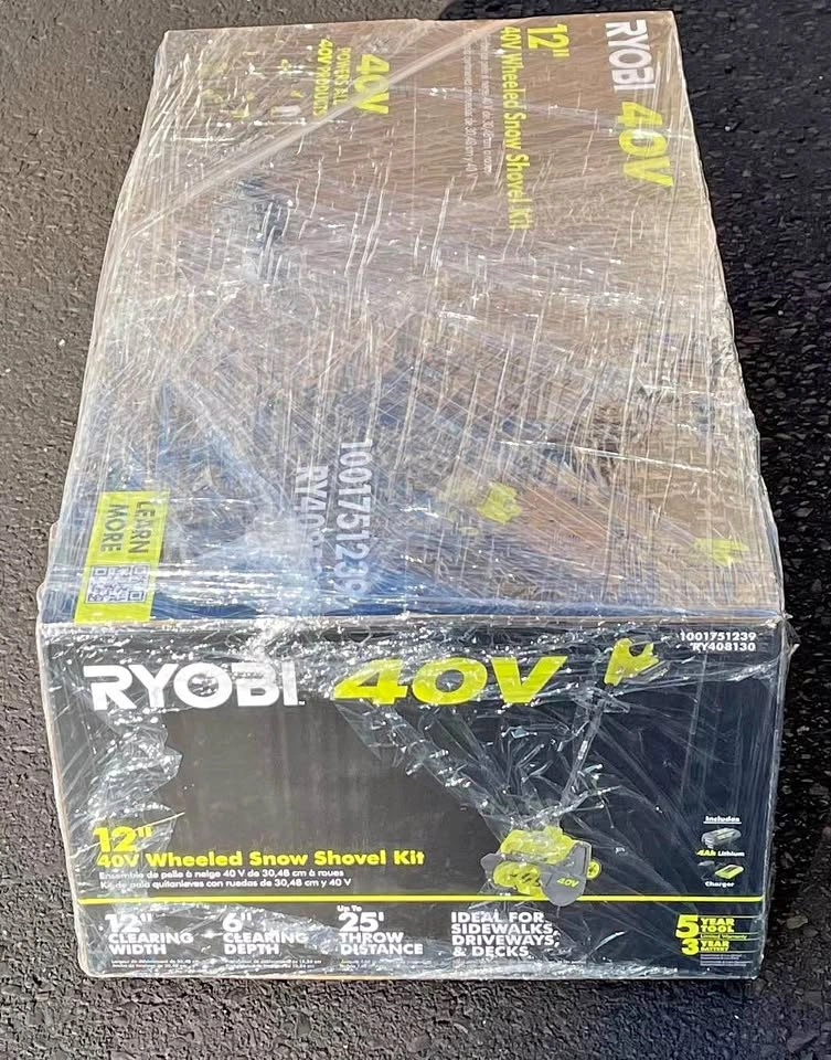 Ryobi 40V 12" Wheeled Snow Shovel Kit