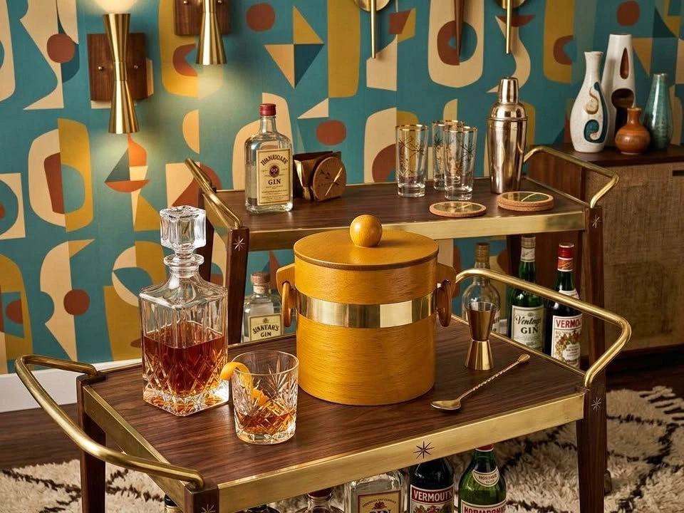 Vintage Mid-Century Teak & Brass Ice Bucket – KMC Japan