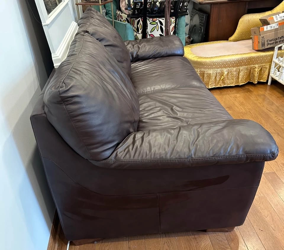 IKEA Vreta Dark Brown Leather Sofa Bed - Scarborough - photo 2
