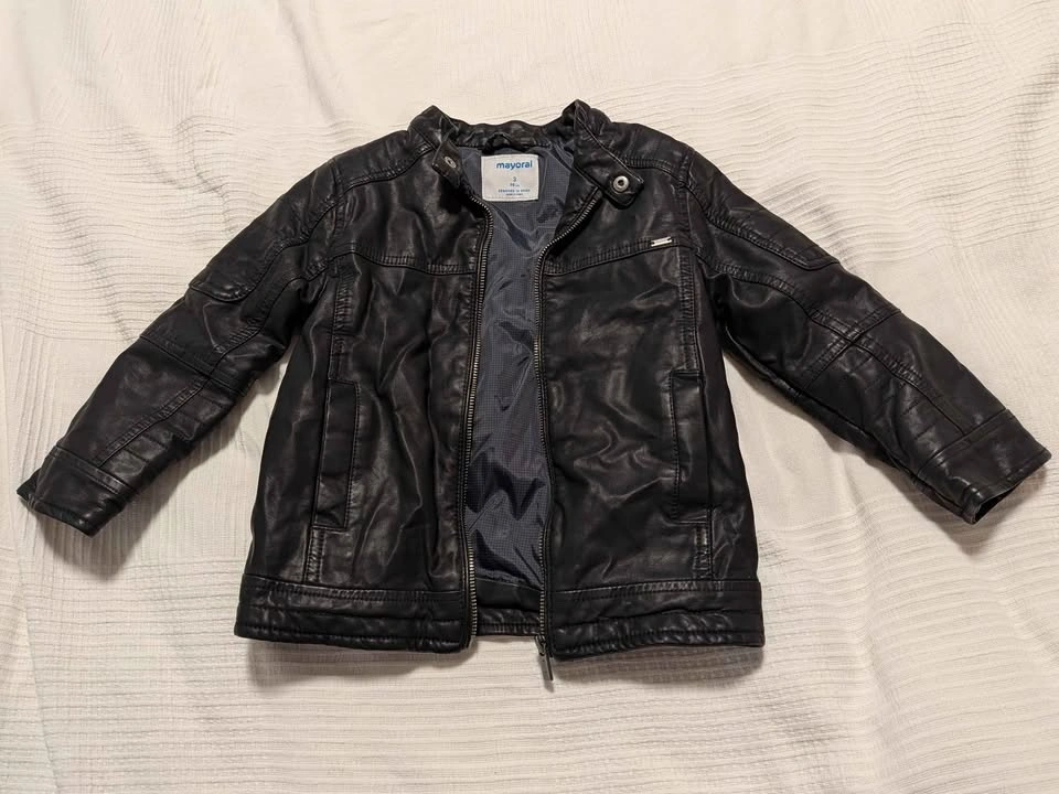 kids size 3 faux leather Jacket - photo 2