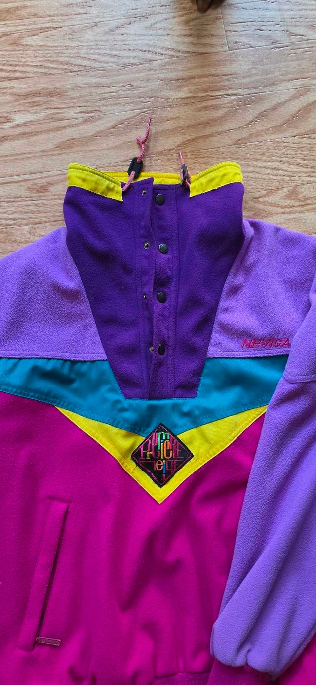 Nevica Premiere Neige Yellow 80's Neon Purple Ski Jacket