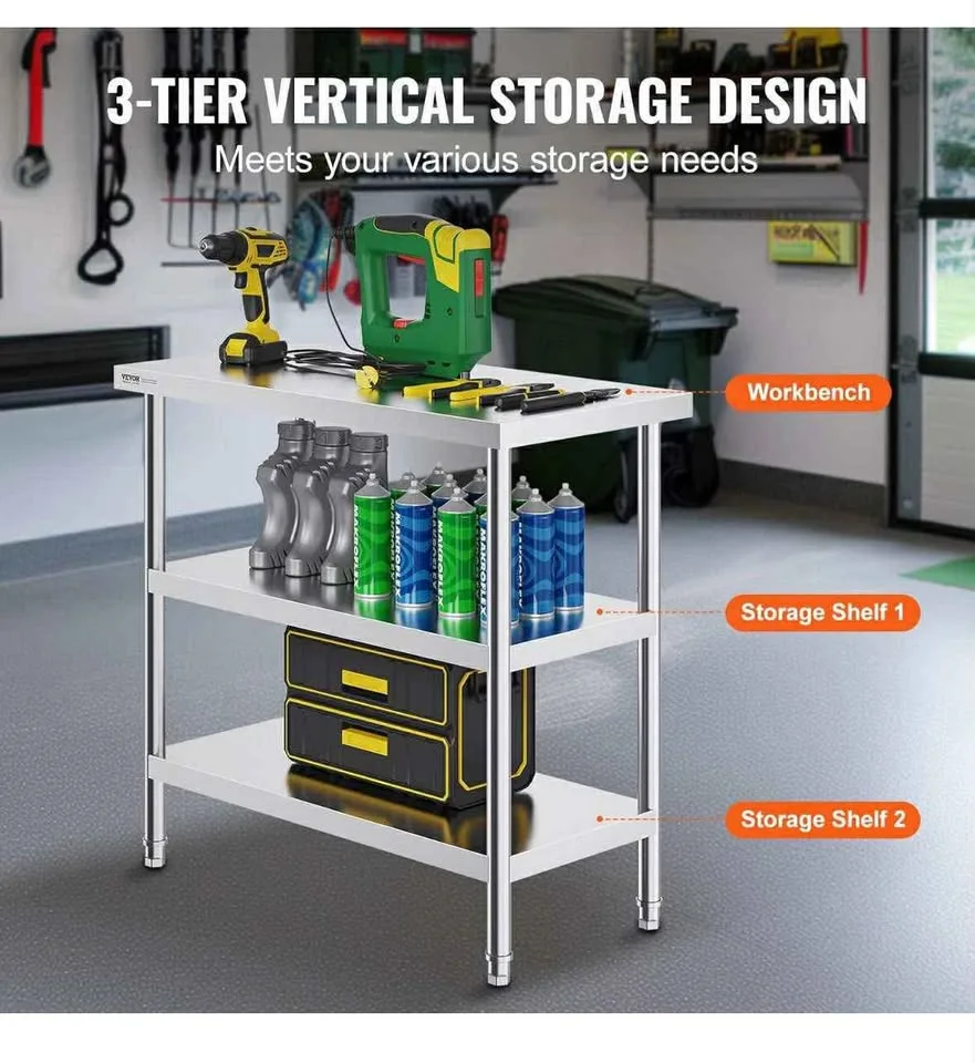 VEVOR Stainless Steel Food Prep Table image indicator(6)