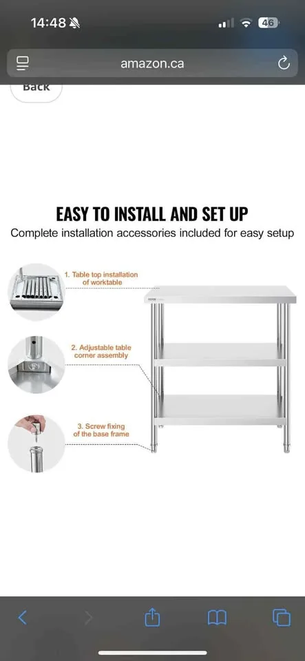 VEVOR Stainless Steel Food Prep Table image indicator(7)