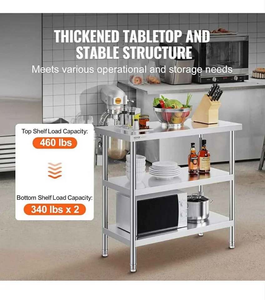VEVOR Stainless Steel Food Prep Table image indicator(8)