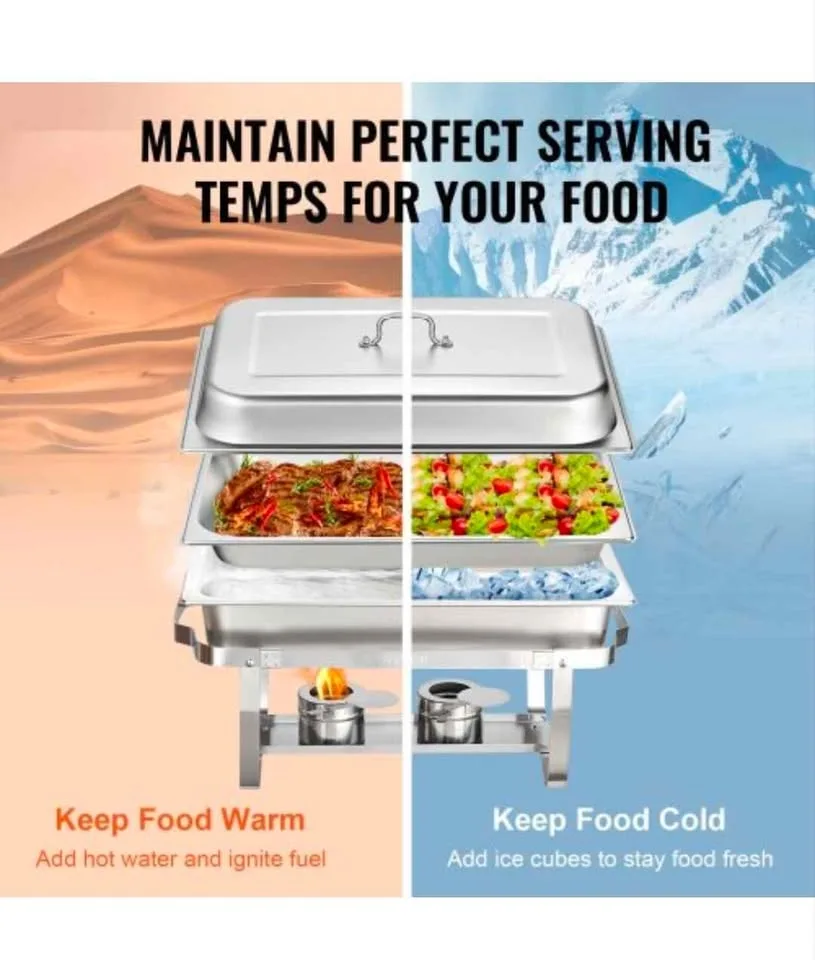 VEVOR 4-Pack Rectangle Chafing Dish Set image indicator(3)
