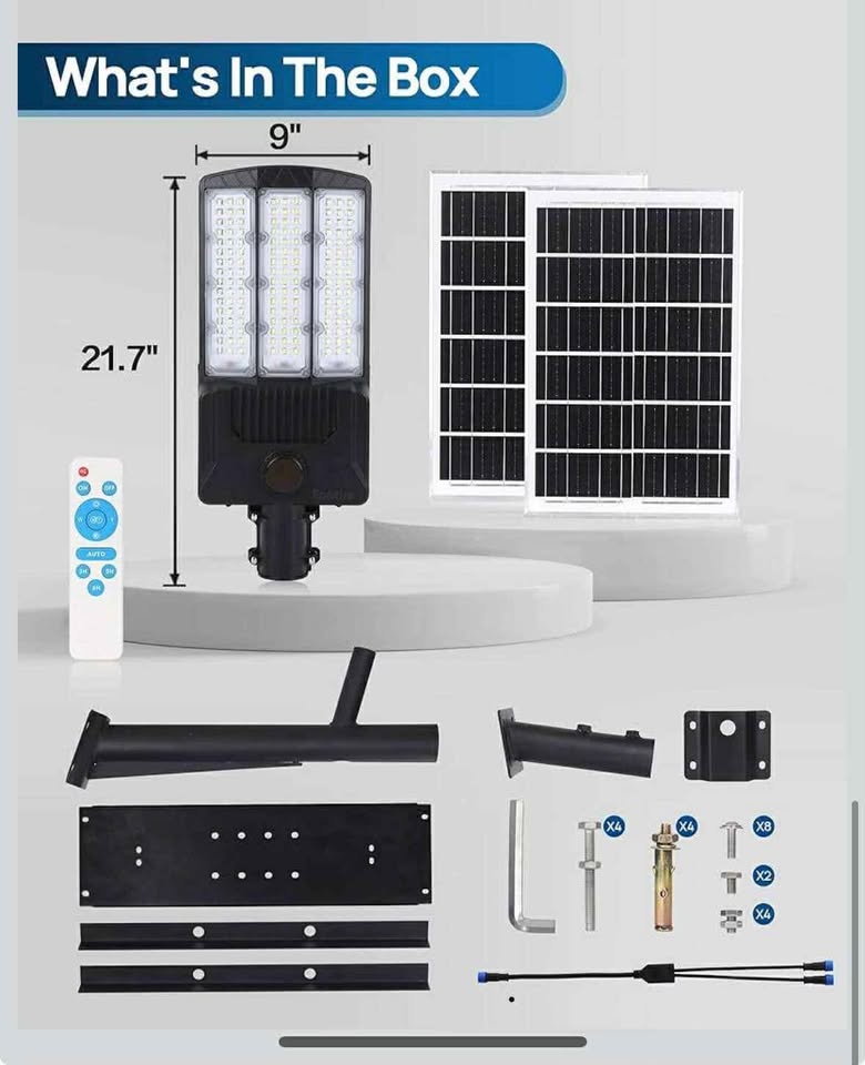 Eontim Solar Street Light, 65000 Lumens - photo 2