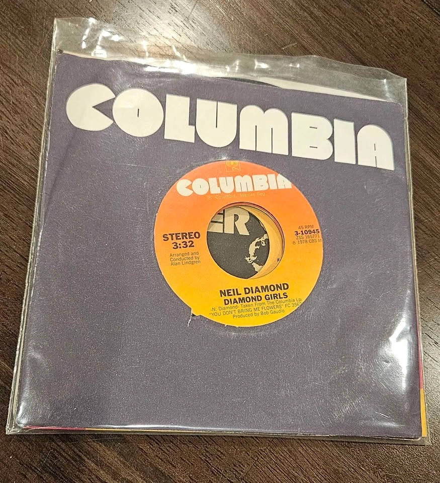 4 Neil Diamond 45 RPM UNI Records Capitol Columbia Singles - photo 4