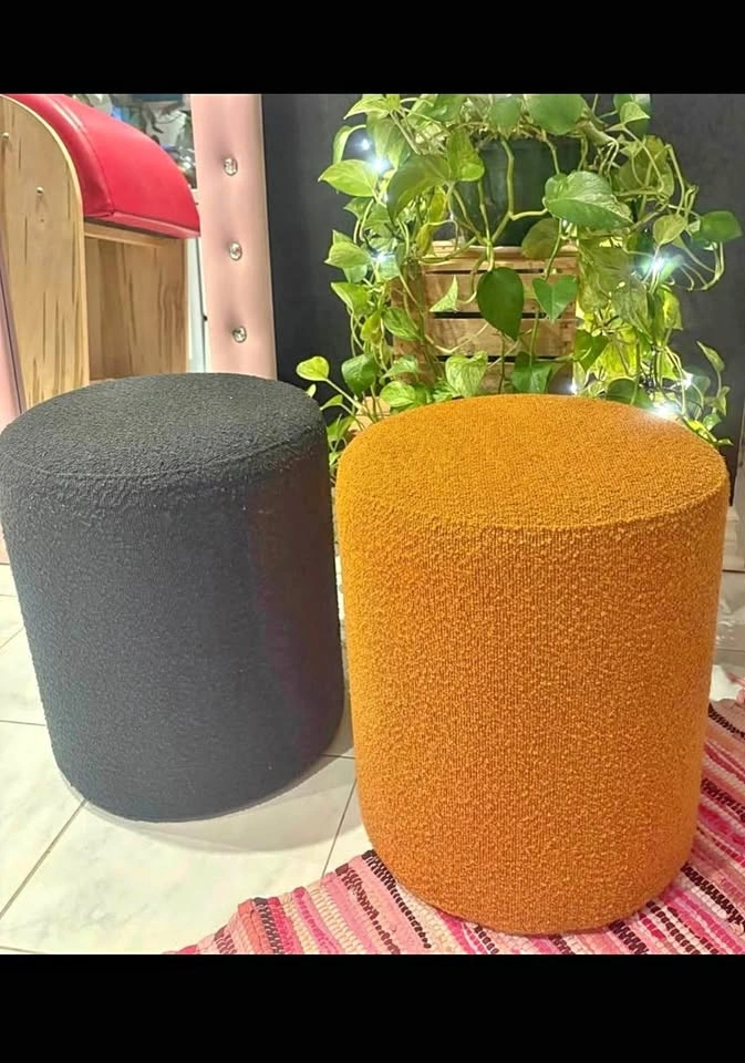 Two Modern Upholstered Ottomans