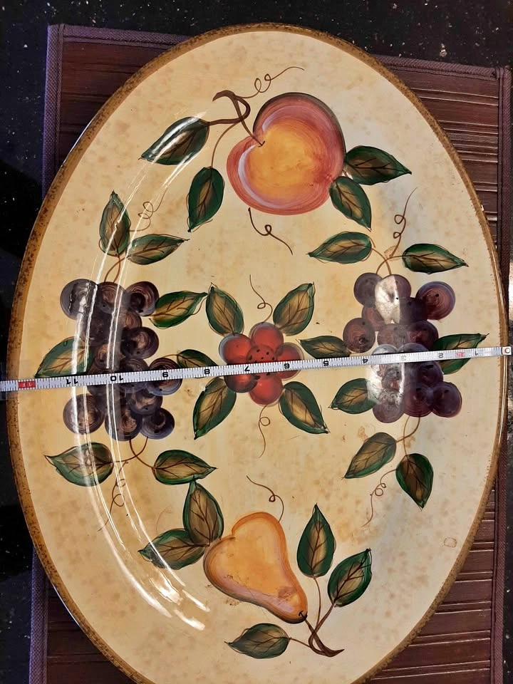 Large Oval Ceramic Fruit Platter