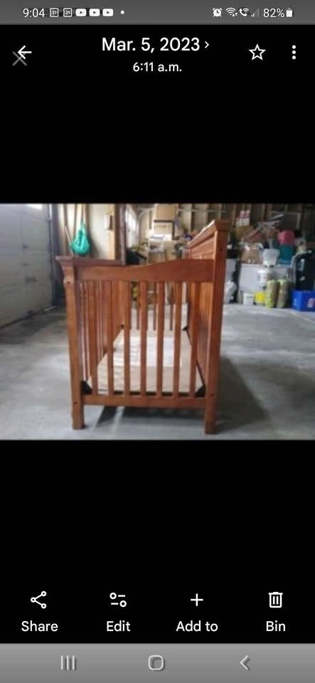 Solid Wood Baby Crib - photo 3
