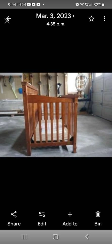 Solid Wood Baby Crib - photo 4