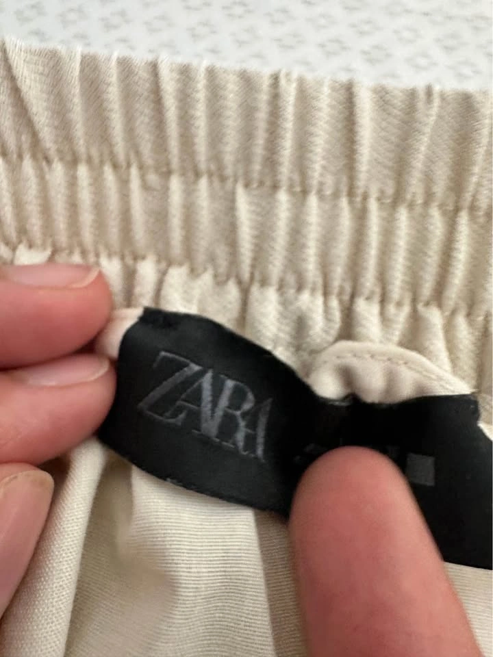 Large ZARA creamy Embroidered Midi Skirt - photo 3