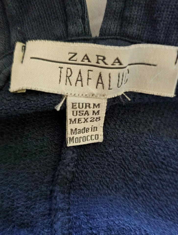 ZARA Trafaluc Dark Navy 100% Cotton Overall Pinafore Dress - Siz - photo 3