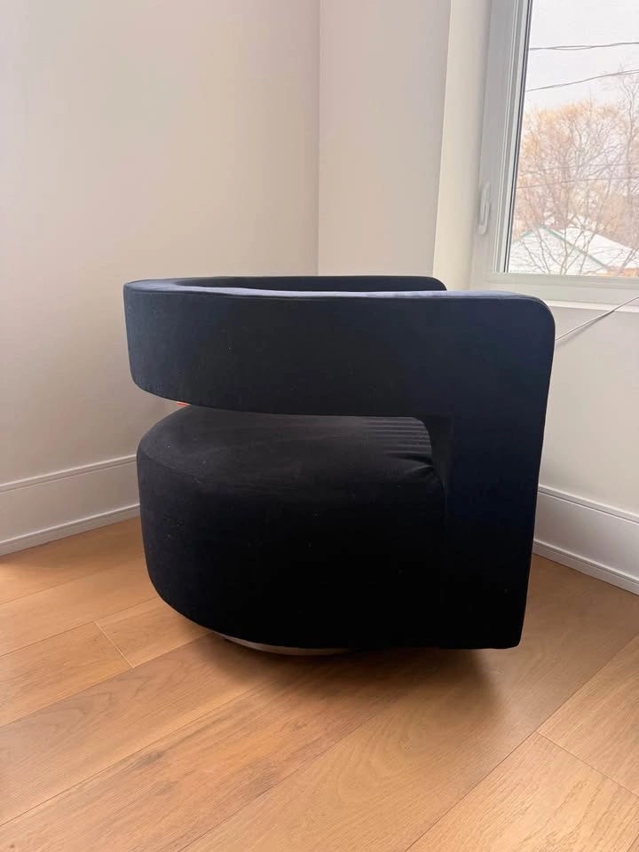 RH Drew Curved Swivel Chair - photo 3