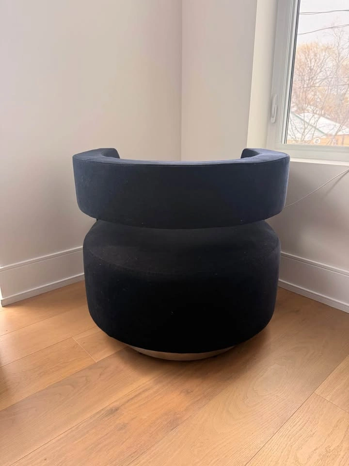 RH Drew Curved Swivel Chair - photo 4