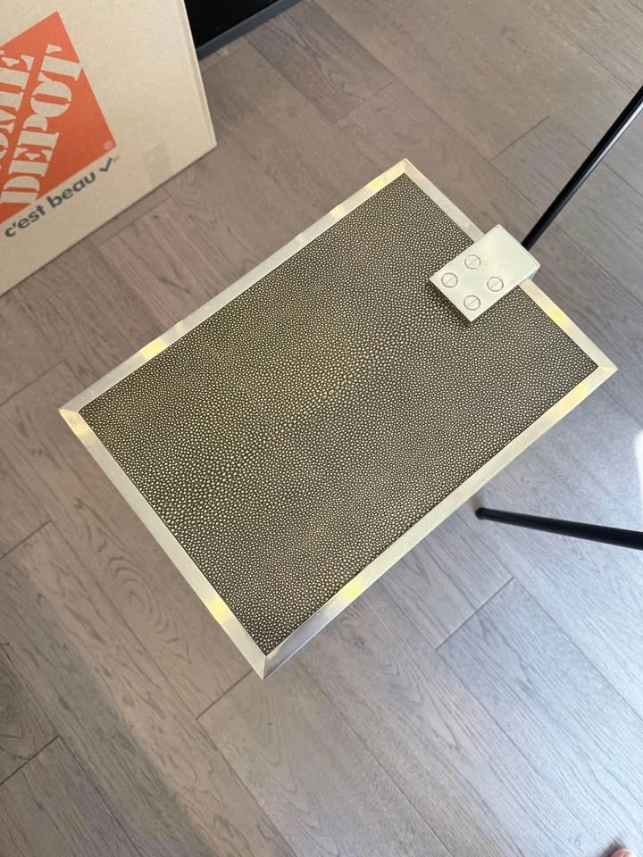 RH Franz Shagreen Rectangle Side Table - photo 2