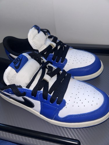 Jordan Air Jordan 1 Low Youth Blue/White/Black Sneakers US 3Y - photo 2
