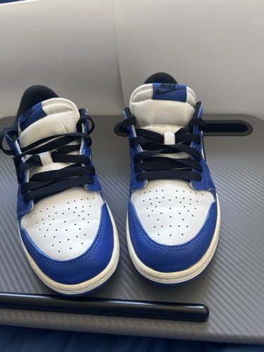 Jordan Air Jordan 1 Low Youth Blue/White/Black Sneakers US 3Y - photo 4