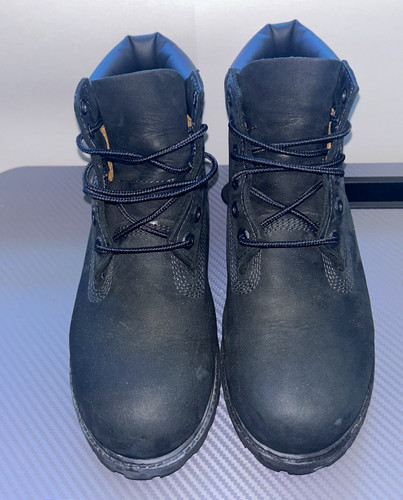 Timberland 12707 Youth Black Leather Ankle Boots US 3M