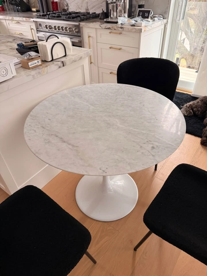 Rove Concepts White Tulip Round Kitchen Table