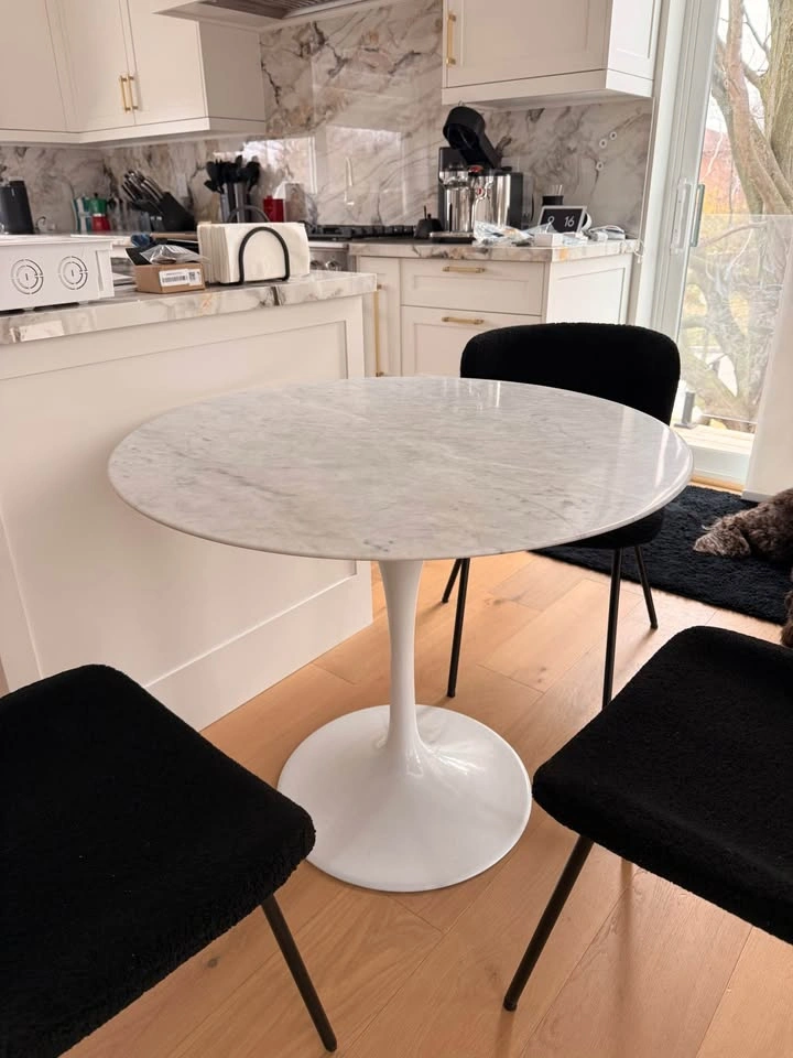 Rove Concepts White Tulip Round Kitchen Table - photo 2