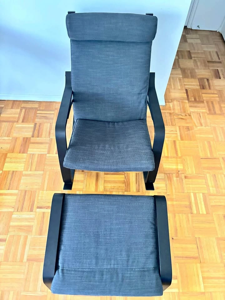 IKEA POÄNG Rocking Chair & Matching Footstool
