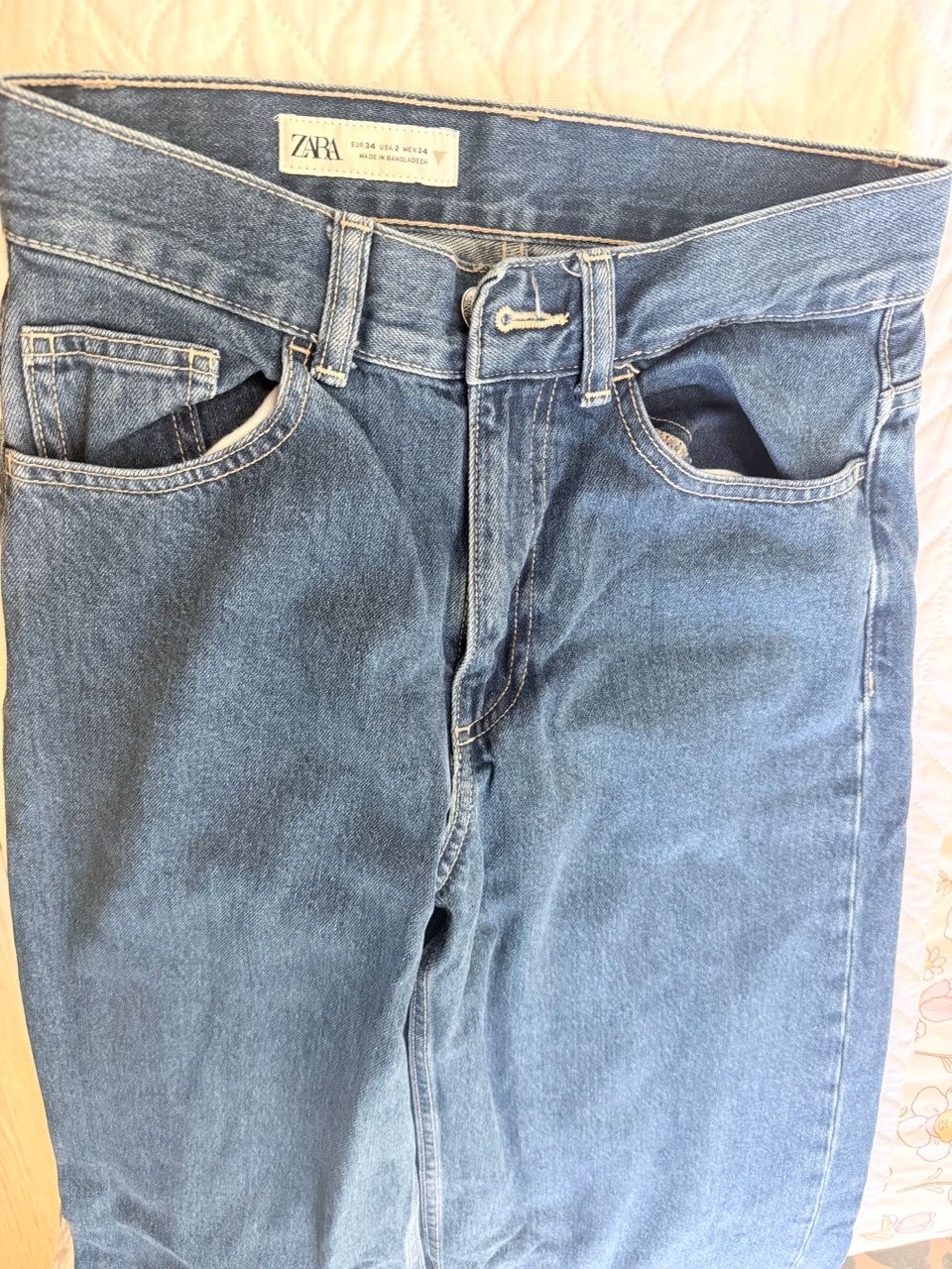 Zara Blue Denim Jeans Size EUR 34