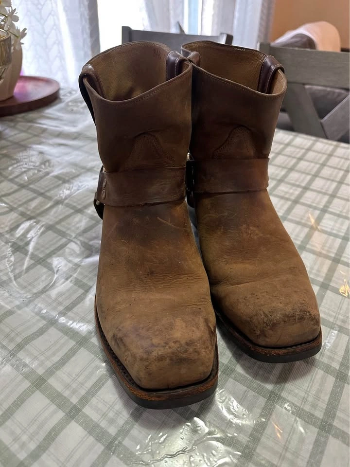Vintage Frye or Double H Harness Leather Boots 9.5 Men - photo 2