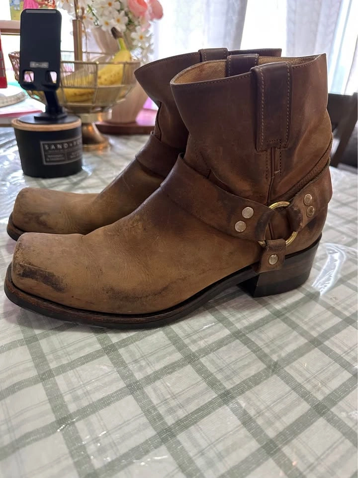 Vintage Frye or Double H Harness Leather Boots 9.5 Men - photo 3