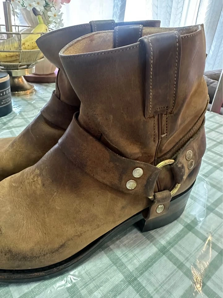Vintage Frye or Double H Harness Leather Boots 9.5 Men - photo 4