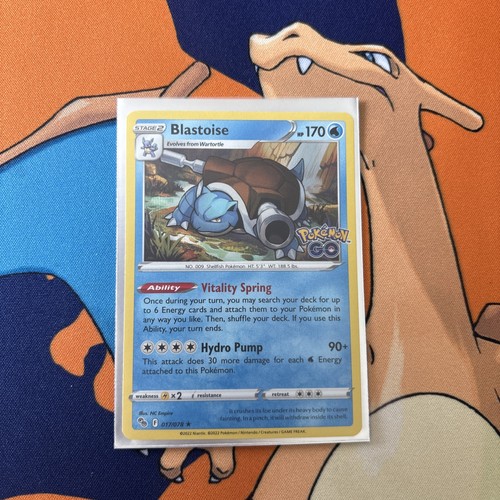 Blastoise 17/78 Pokémon GO Rare Holo Pokemon TCG [NM] - photo 3