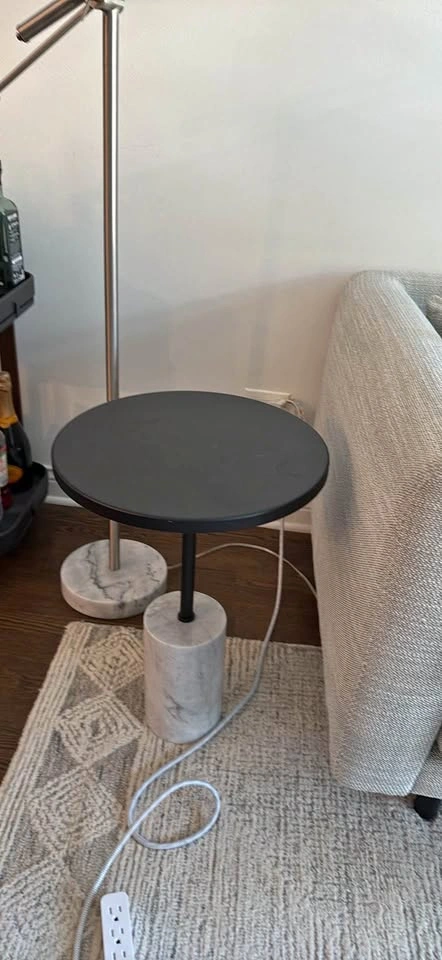 Narrow Marble Side Table
