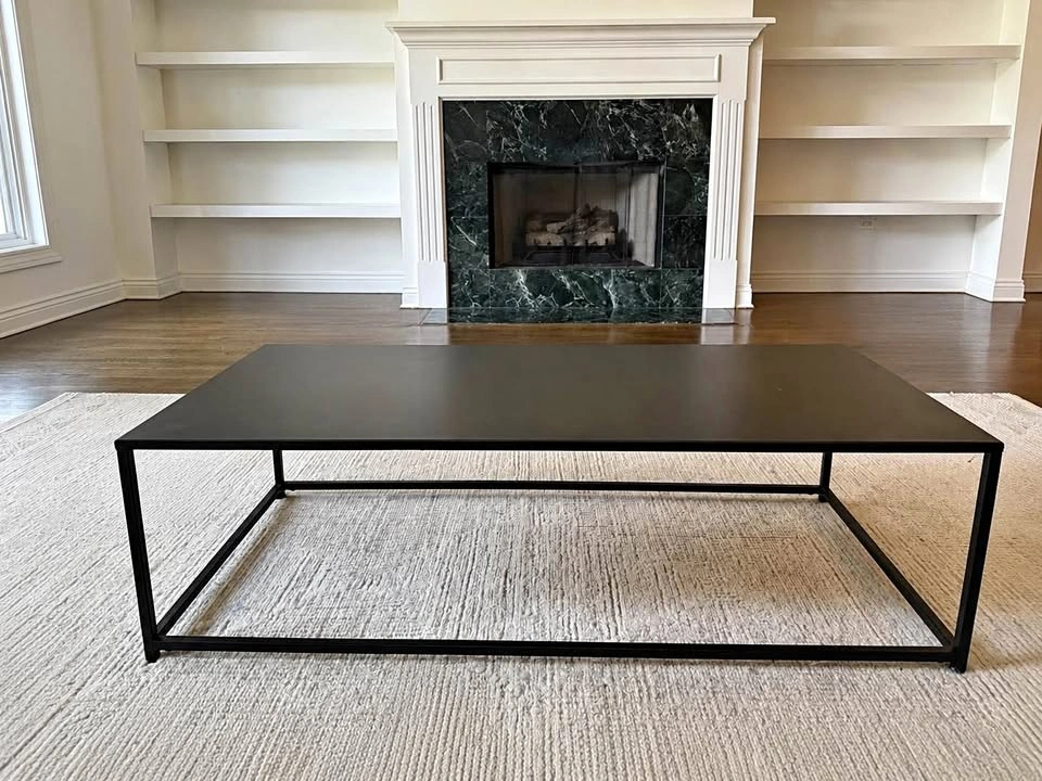 Modern Black Metal Coffee Table