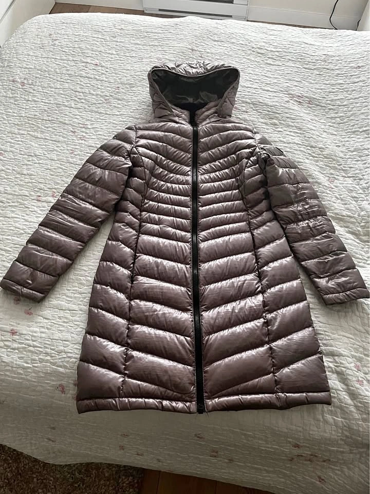 Metallic pink Andrew Marc Winter jacket female size Small